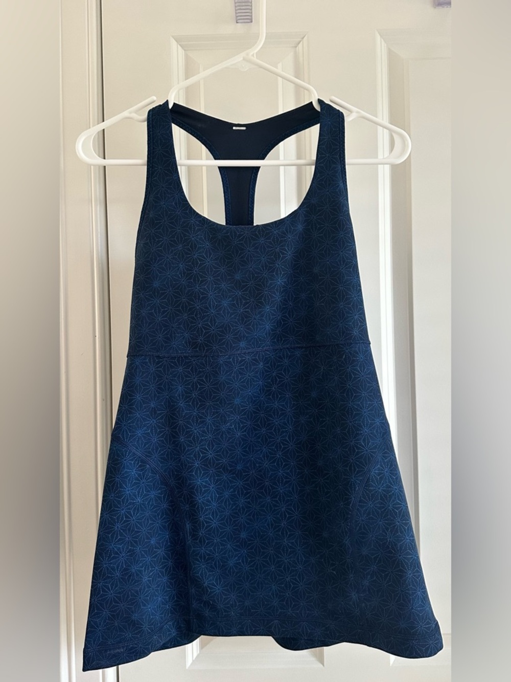 lululemon athletica Navy Blue Patterned Racerback Tank